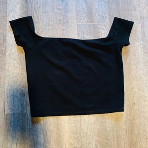 Crop off the shoulder top
